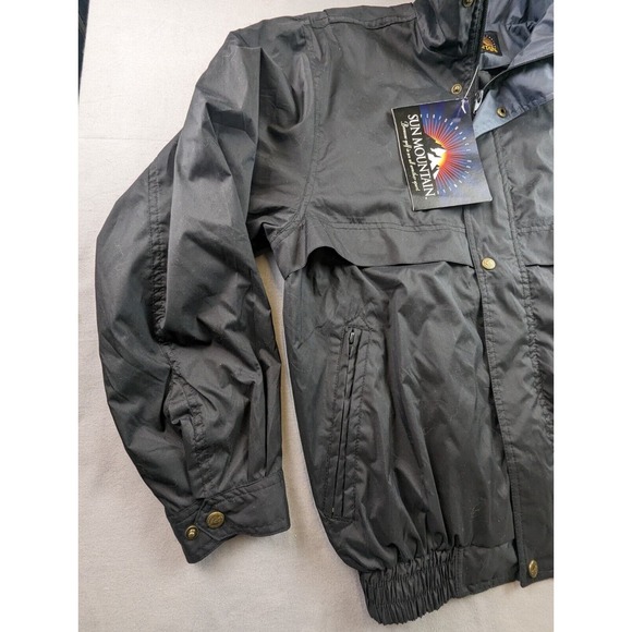 SUN MOUNTAIN Hybrid Wind Water Resistant Full-zip JACKET Size Medium BLACK New - Picture 5 of 14